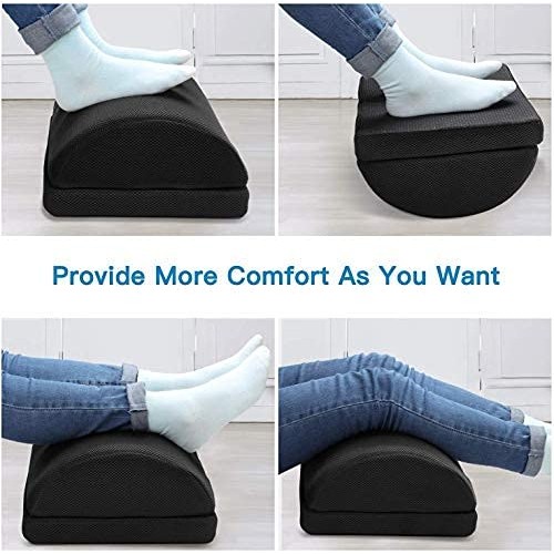 BECALM Under Desk Foot Rest - Essential Home Office Accessories - Pain  Relief and Support for Back, Knees & Feet