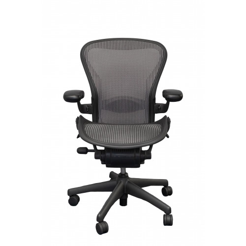 Herman Miller | Aeron Fully Loaded Chair | Dark Grey | Size C (Refurbished) | Beverly Chairs