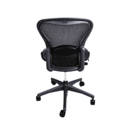 Herman Miller Aeron Refurbished Office Chair, (Fixed Armrests), Size B  (Medium) - Graphite/Black