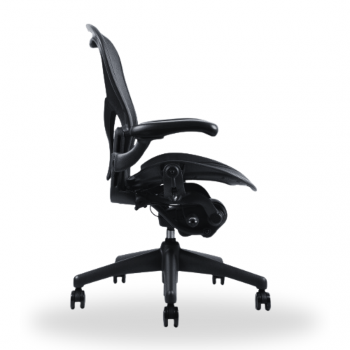 Herman Miller Aeron® Chair - Fully Adjustable Arms, Adjustable Posturefit  SL, Polished Aluminum
